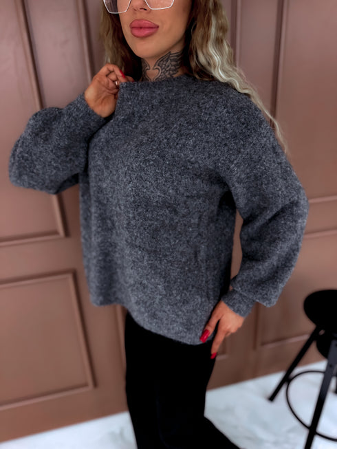 Adīts džemperis "Back Bow MO-4066" - PELĒKS